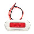 Miniatyrbilde 2 av 8: 12V rustfritt stål marin LED-signallys Vanntett navigasjonsindikator for båt YachtRed