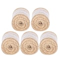 Miniatyrbillede 6 af 8: 5 stk Burlap Bånd Spids Linned Rulle Jute Bælte DIY Håndlavet Hessian Rem Håndværk Dekorationer (Hvid)