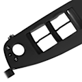 Miniatyrbild 6 av 8: Fönsterströmbrytare Panel Trim för Audi A4 B6 B7 RS4 2001-2008 8E1867171B Svart