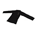 Miniatyrbillede 8 af 8: Combat Shirt Langærmet Lynlås Unisex Bomuld Polyester Åndbar med Albuepuder Skulderlomme Combat Tøj til Cosplay Sort L
