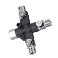 Miniatyrbillede 3 af 8: 1/8 trevejs justerbar metal luftledningssplitter Airbrush Fitting Tilbehør