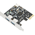 Miniatyrbillede 6 af 8: USB3.0-udvidelseskort 2 porte 5 Gbps hastighed PCIE-kortdator High-Speed ​​Konverteringsadapter