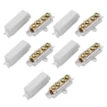 Pikkukuva 6 / 8: 5 kpl Johdinliitin Messinki Johdin Kaksoisruuvit ABS Kuori Butt Wire Terminal Block 1000V 100A