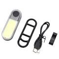 Miniatyrbillede 2 af 8: Klip-på lommelygte løbelys Vandafvisende sikkerhedslys USB opladningsbart advarselslys COB 5 værktøjslys til campingvandring