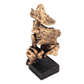 Miniatyrbild 5 av 7: Silence Is Gold Staty Antik finish Färgfast stabil bas Hållbar Resin Thinker Staty för Family Office Library