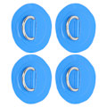 Miniatyrbillede 4 af 8: 4 stk. PVC Patch Elastisk Reb Sæt D-Ring Patch Bungee Cord Sæt Rustfrit Stål D-Ring PadBlå