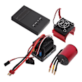 Miniatyrbild 3 av 8: Vattentät RC S3650 5200KV borstlöst motorset med 60A borstlöst ESC-programmeringskort och kylfläns för 1/10 RC-bil