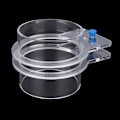 Miniatyrbillede 6 af 8: Transparent akryl Holdbar justerbar akvariefiskfoder Fish Tank Tiepiece Fodercirkelring 100 mm