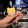 Miniatyrbild 5 av 5: 3 i 1 Laddare Date Kabel Typ C för IOS för Android Adapter Infällbar Snabbladdning Multifunktion Bärbar Typ 3