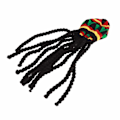 Miniatyrbillede 6 af 8: Dreadlocks paryk hue Andas strikket baskerhat med lang sort dreadlocks paryk til sommer vinter halloweenfest