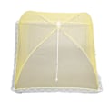 Miniatyrbillede 1 af 8: 5 stk Madtæpper Foldbare Vaskbare Genanvendelige Portable Net Skærm Mesh Fladtelt til Hjem Camping Picnic Gul