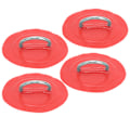 Miniatyrbillede 3 af 8: 4 stk oppustelig bådkajak DRing Pad Patch Marin fast spænde med elastisk bungee-line (rød patch)