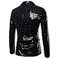 Miniatyrbillede 3 af 4: Sequin luksus sort mænds jakkesæt jakke blazer til fest middag prom
