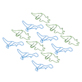 Miniatyrbillede 8 af 8: 100 stk. Formede Papirclips Flodhest Dinosaur Form Metal Sød Stil Let Bærbare Kontorclips til Dokument