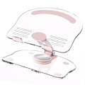 Miniatyrbilde 2 av 8: Tablettstativ 360 grader roterende løftbar sammenleggbar akryl Transparent bordstativ rosa