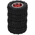 Pikkukuva 2 / 8: 4 kpl RC-auton vanteita, mesh-vanteet ja renkaat, Xiaomi Jimny XMYKC01CM 1/16 kauko-ohjattaville autoille, punaiset