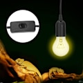 Miniatyrbillede 2 af 8: Plast Sort E27 Keramisk Varmelist Uafhængig Switch Lampehælder til Reptil Skildpadde Firben UK Stik 220V