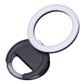 Miniatyrbillede 3 af 8: Clip On Ringlys til telefon 180 graders rotation 3 farver LED Selfie Ringlys til telefon Tabletter Bærbare computere Sort