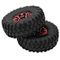 Miniatyrbild 2 av 8: 2 st/set 1,9 tum RC-bil Hjulfälg Däck Set för AXIAL SCX10 1/10 Crawler Bil Uppgraderingar Delar Röd
