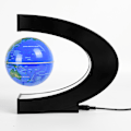 Miniatyrbild 5 av 8: Magnetisk levitationsglob Inbyggd LED frostad textur C-formad 3in 12V 1A magnetisk levitationsglob prydnad för leksak