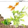 Miniatyrbillede 6 af 8: Plast Akvarium Simulering Tang Græs Kunstige Vandplanter Fiskekummer Landskabsdekoration med Hvid Base7945 Tang Græs Hvid Base