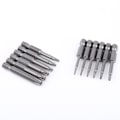 Pikkukuva 4 / 7: 12 kpl 1/4 tuuman varsi 50 mm S2 teräs magneettiset tähtipää ruuvimeisseli Bittisetti T5-T40