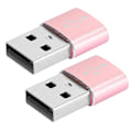 Pikkukuva 3 / 8: 2 kpl Alumiiniseos TypeC - USB-sovitin lataukseen, synkronointiin ja tiedonsiirtoon (vaaleanpunainen)