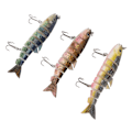 Miniatyrbillede 3 af 8: 3 stk 0,8 Oz 8-segmenterede Multi-leddede Swimbaits Sæt Langsomt Synkende Fiske-agn til Ferskvands Saltvand