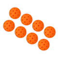 Miniatyrbild 4 av 8: 12 st 74mm 40-håls Pickleballs i PE-plast med hög elasticitet för utomhusbruk - Orange