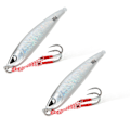 Miniatyrbilde 7 av 8: 2 stk Metall Havfiske Lure Langt Kast Jigging Jernplate Hard Agnsfiske Kunstig Agnsfiske 80g