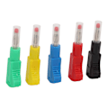 Miniatyrbilde 7 av 8: 10 STK 4 mm innfellbare bananstikk Loddbare testledninger ender CAT II 600V 32A 5 farger for 3C digitalt utstyr