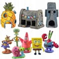 SpongeBob House Figurines Set Huts Decoration-Aquarium