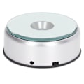 Miniatyrbild 6 av 7: Roterande displaystativ 360° Roterande LED-lampor 80 sekunder per varv USB-laddning LED-displaybas för koppar kristaller