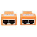 Miniatyrbillede 2 af 8: 2 stk 1 til 2 Ethernet splitterkobling PVC RJ45 splitter Tilslutning Støjmodstand
