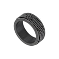 Miniatyrbillede 7 af 8: 8MM Mænds Spinner Ring Lydløs Titanium Stål Cool Angst Ring til Angst Stressaflastende Sort Nr. 10 62,4 mm / 2,5 tommer