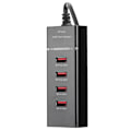 Miniatyrbillede 4 af 8: Mobiltelefon Universal 3A Kabellader Desktop Flere 4 Porte USB EU 100‑240VEU Sort 4USB Linje 1,5 m med Emballage