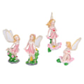 Miniatyrbilde 2 av 8: 4 stk Fe-pynt Harpiks Fe-statue Miniatyrfigurer for Hage Veranda