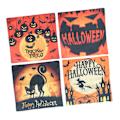 Miniatyrbillede 2 af 8: Halloween Pudebetræk Græskarmønster Lynlåslukning Linnedmateriale Koldtvandsvask Hjemmepudebetræk til Dekorationer 4 Kombination Pakke 04