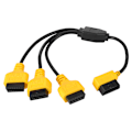 Miniatyrbillede 1 af 8: OBD2 Kabel 1 til 3 Konverter Adapter 50 cm OBD2 Forlængelse Y-Linje J1962M til 3-J1962F Splitter