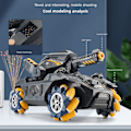 Miniatyrbild 6 av 8: RC Car Toy Sensing Leksaksbil för barn Dubbel fjärrkontroll Gul