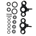 Miniatyrbilde 3 av 8: 1 Par Aluminium RC Styrekopp med Forstørrede Lagre for Arrma Karton 1/8 RC Bil Svart