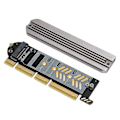 Miniatyrbilde 4 av 8: M.2 NVMe SSD til PCIe-adapter PCIe 4.0 aluminiumlegering Plug and Play M.2 PCIe-adapterkort for stasjonær X16-spor