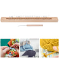 Miniatyrbillede 4 af 8: Rektangulær trævævningsmaskine med armbøjningshæklenål