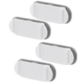 Miniatyrbilde 6 av 8: 4 stk Kabelholdere Klips Multifunksjonell Datakabel Wire Wrapper Organizer for Hjemmekontor