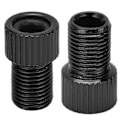 Miniatyrbillede 2 af 8: 2 stk/sæt Presta til Schrader cykelventilomformer Slidstærk mountainbike pumpe adapter Sort