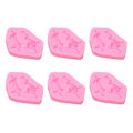 Miniatyrbillede 1 af 7: Korsbageskål Let-frigiven fleksibel silikonefondantform til kagedekoration Chokoladebrocheform 6 stk