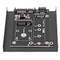 Miniatyrbillede 3 af 8: SATA Adapter 2 i 1 MSATA/M2 NGFF SSD til Dual Port SATA3 Konverter med 3,5 tommer harddiskstøtte Computertilbehør