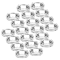 Pikkukuva 6 / 8: 20 kpl Kynsistrassit Kiiltävät DIY Käsinommeltavat Kengänkoristeet Vaatetustarvikkeet (18 x 13 mm soikea muoto)