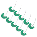 Miniatyrbilde 7 av 8: 10 stk intern antenne U-form 4G 8DBI signalstabilisering PCB kretskort Innbygd antenne