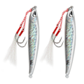 Miniatyrbilde 3 av 8: 2 stk Metall Havfiske Lure Langt Kast Jigging Jernplate Hard Agnsfiske Kunstig Agnsfiske 80g